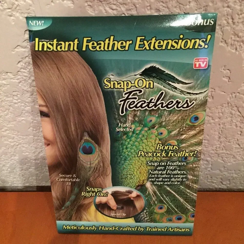 As Seen On TV Instant Peacock Feather Extensions Snap On